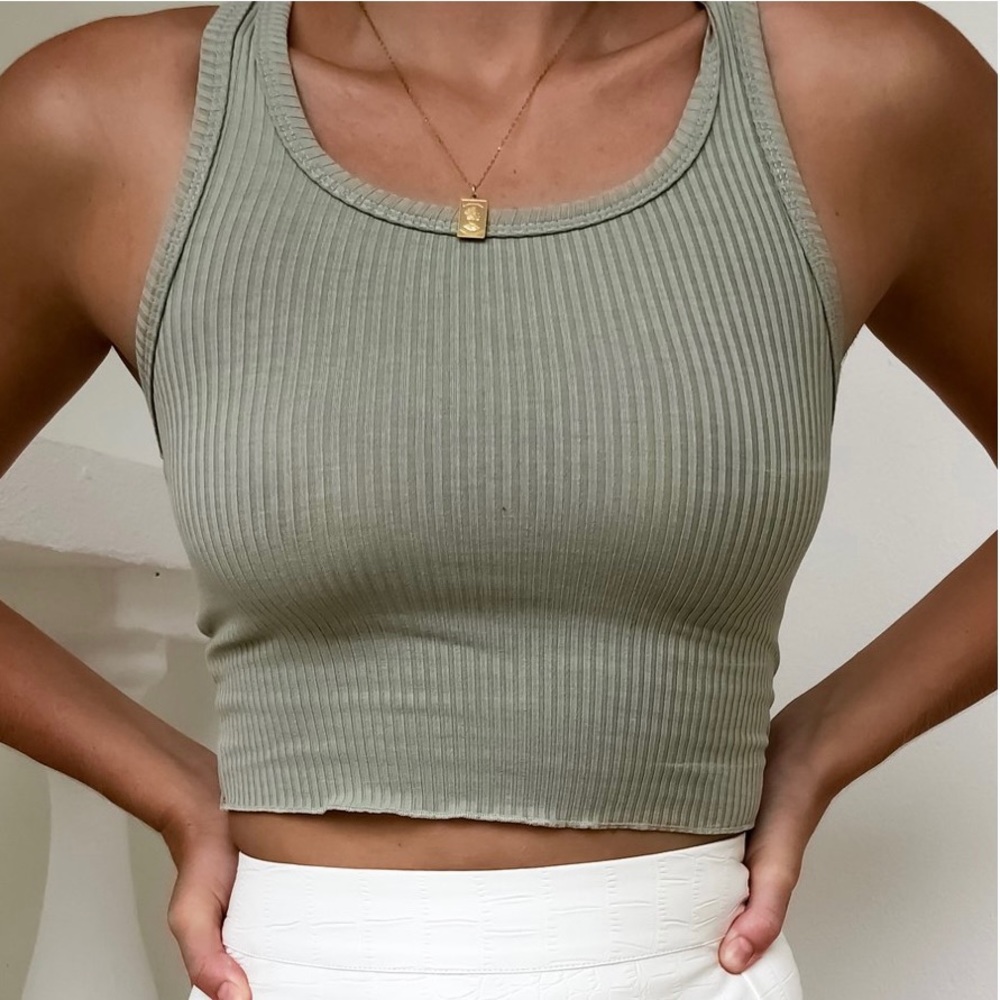 Green crop top new with tags NEW